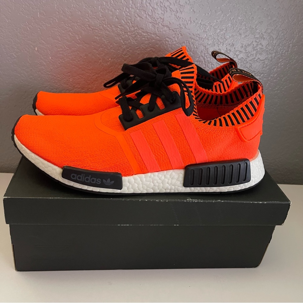 Adidas NMD_R1 Primeknit Orange Noise - AC8171 - Size 11.5